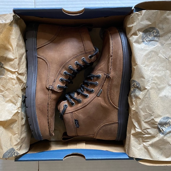 Lems Waterproof Leather Boulder Boot Weathered Unisex Umber Size 9 - Picture 14 of 16